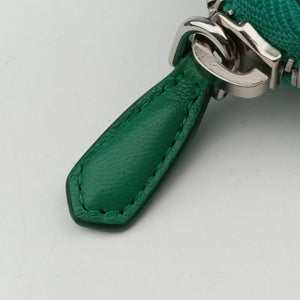 Pre-owned Prada triangle mini Green Leather 1NR015 shoulderbag | stylenewstar