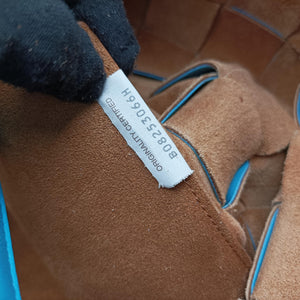 Secondhand Bottega Veneta padded intrecciato Blue lambskin handbag | stylenewstar