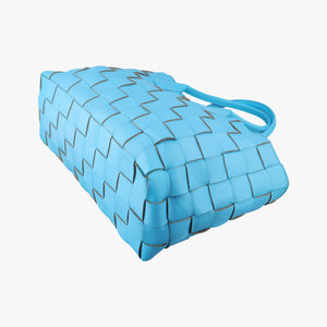 Secondhand Bottega Veneta padded intrecciato Blue lambskin handbag | stylenewstar