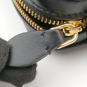 Pre-owned Miu Miu logo Black leather bum bag/waist bag | stylenewstar