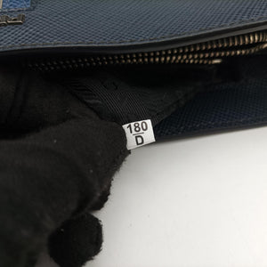 Vintage Prada Stripe Navy × Blue × Gray Saffiano Leather shoulderbag | stylenewstar