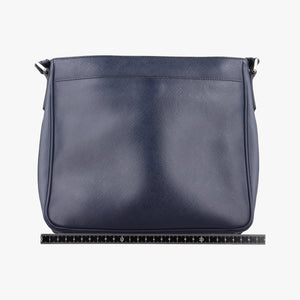 Vintage Prada Stripe Navy × Blue × Gray Saffiano Leather shoulderbag | stylenewstar
