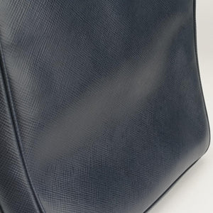 Vintage Prada Stripe Navy × Blue × Gray Saffiano Leather shoulderbag | stylenewstar