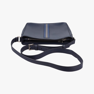 Vintage Prada Stripe Navy × Blue × Gray Saffiano Leather shoulderbag | stylenewstar