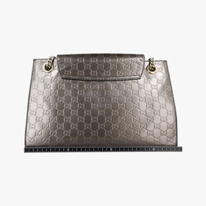 Pre-owned Gucci Emily Dark gold Patent Leather 295403 shoulderbag | stylenewstar