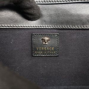 Secondhand VERSACE La Medusa Black Leather shoulderbag | stylenewstar