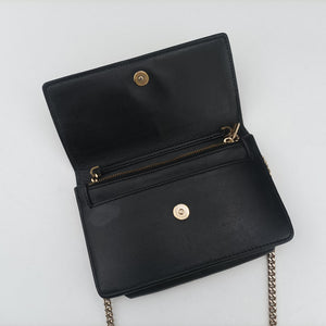 Secondhand VERSACE La Medusa Black Leather shoulderbag | stylenewstar