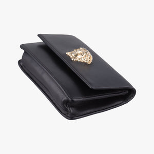 Secondhand VERSACE La Medusa Black Leather shoulderbag | stylenewstar