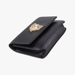 Secondhand VERSACE La Medusa Black Leather shoulderbag | stylenewstar