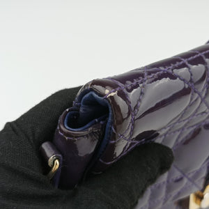 Vintage Christian Dior Miss Dior Cannage New Rock Purple Patent shoulderbag | stylenewstar