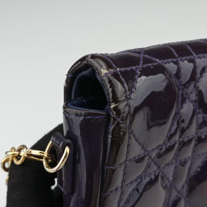 Vintage Christian Dior Miss Dior Cannage New Rock Purple Patent shoulderbag | stylenewstar