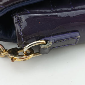 Vintage Christian Dior Miss Dior Cannage New Rock Purple Patent shoulderbag | stylenewstar
