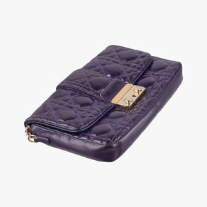 Vintage Christian Dior Miss Dior Cannage New Rock Purple Patent shoulderbag | stylenewstar