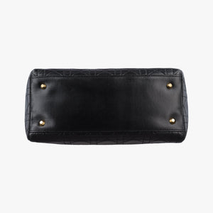 Pre-owned Christian Dior Lady Dior Black lambskin handbag | stylenewstar
