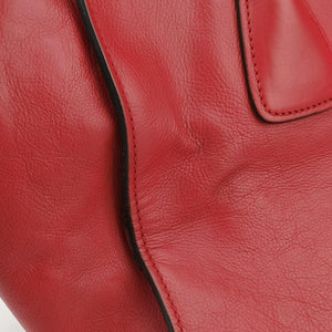 Pre-owned Prada Twin Pocket Winged Tote Red Leather BN2619 shoulderbag | stylenewstar