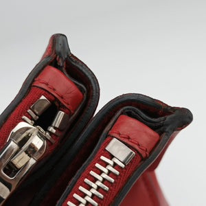 Pre-owned Prada Twin Pocket Winged Tote Red Leather BN2619 shoulderbag | stylenewstar