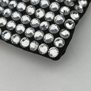 Pre-owned Prada Rosa Satin Crystal Mini Tote Black Rhinestone 1BA253 shoulderbag | stylenewstar