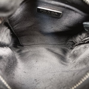 Pre-owned Prada Rosa Satin Crystal Mini Tote Black Rhinestone 1BA253 shoulderbag | stylenewstar