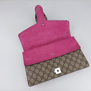 Pre-owned Gucci Dionysus Brown×pink PVC coated canvas × suede 400249 shoulderbag | stylenewstar