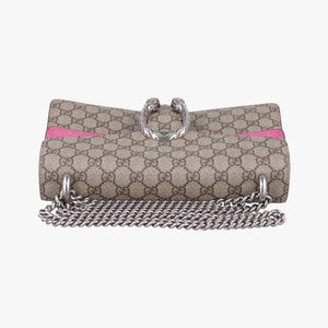 Pre-owned Gucci Dionysus Brown×pink PVC coated canvas × suede 400249 shoulderbag | stylenewstar