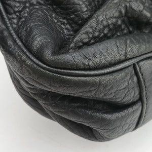 Pre-owned Fendi Mia Black Leather 8BR615 shoulderbag | stylenewstar