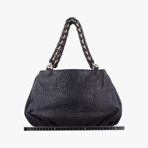 Pre-owned Fendi Mia Black Leather 8BR615 shoulderbag | stylenewstar