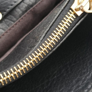 Pre-owned Fendi Mia Black Leather 8BR615 shoulderbag | stylenewstar