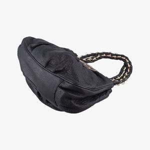 Pre-owned Fendi Mia Black Leather 8BR615 shoulderbag | stylenewstar