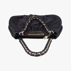 Pre-owned Fendi Mia Black Leather 8BR615 shoulderbag | stylenewstar