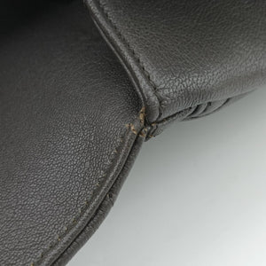 Pre-owned Yves Saint Laurent COLLEGE Grey Leather 487213 shoulderbag | stylenewstar