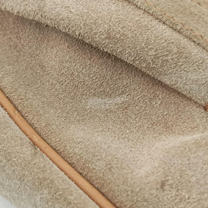 Pre-owned Yves Saint Laurent Rive Gauche Beige Leather×Suede 120436 shoulderbag | stylenewstar