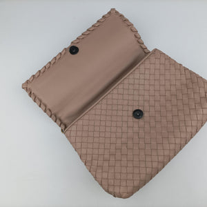 Pre-owned Bottega Veneta Intrecciato Olimpia Beige lambskin shoulderbag | stylenewstar