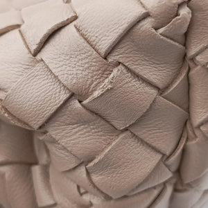Pre-owned Bottega Veneta Intrecciato Olimpia Beige lambskin shoulderbag | stylenewstar