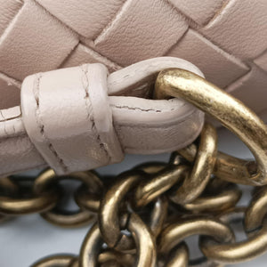 Pre-owned Bottega Veneta Intrecciato Olimpia Beige lambskin shoulderbag | stylenewstar