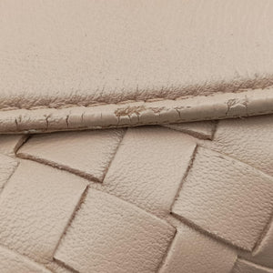 Pre-owned Bottega Veneta Intrecciato Olimpia Beige lambskin shoulderbag | stylenewstar