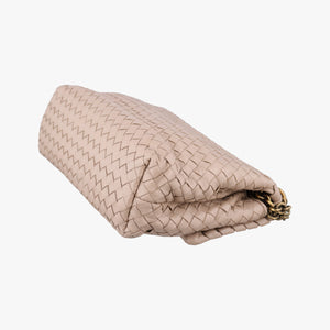 Pre-owned Bottega Veneta Intrecciato Olimpia Beige lambskin shoulderbag | stylenewstar