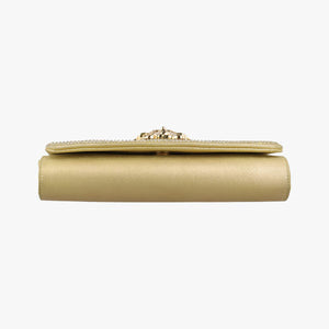 Pre-owned VERSACE medusa Golden Leather shoulderbag | stylenewstar
