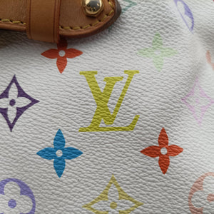 Vintage Louis Vuitton CLAUDIA white Monogram Multicolor M40193 handbag | stylenewstar