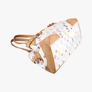 Vintage Louis Vuitton CLAUDIA white Monogram Multicolor M40193 handbag | stylenewstar