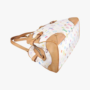 Vintage Louis Vuitton CLAUDIA white Monogram Multicolor M40193 handbag | stylenewstar