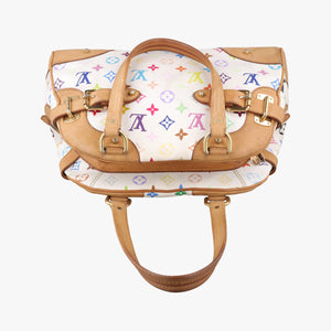 Vintage Louis Vuitton CLAUDIA white Monogram Multicolor M40193 handbag | stylenewstar