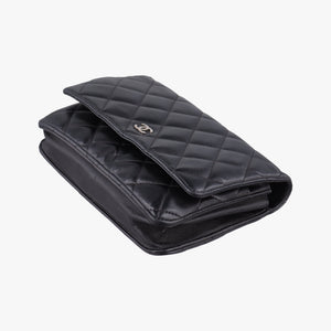 Vintage Chanel Matelasse coco mark Black lambskin A33814 shoulderbag | stylenewstar