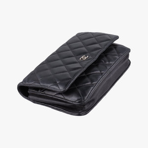 Vintage Chanel Matelasse coco mark Black lambskin A33814 shoulderbag | stylenewstar
