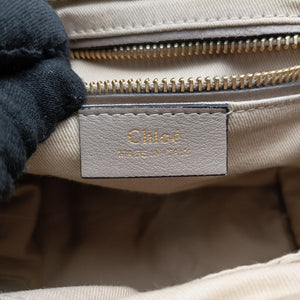 Pre-owned Chloe FAYE mini Grey Suede × leather backpack/rucksack | stylenewstar