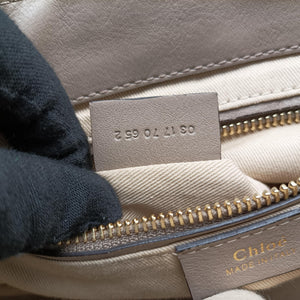 Pre-owned Chloe FAYE mini Grey Suede × leather backpack/rucksack | stylenewstar