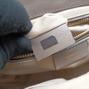 Pre-owned Chloe FAYE mini Grey Suede × leather backpack/rucksack | stylenewstar