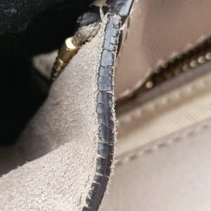 Pre-owned Chloe FAYE mini Grey Suede × leather backpack/rucksack | stylenewstar