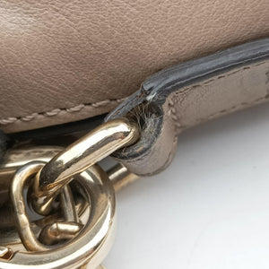 Pre-owned Chloe FAYE mini Grey Suede × leather backpack/rucksack | stylenewstar