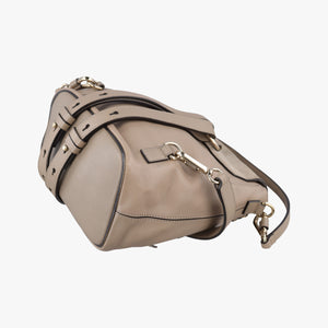 Pre-owned Chloe FAYE mini Grey Suede × leather backpack/rucksack | stylenewstar