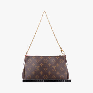 Pre-owned Louis Vuitton PALLAS Clutch brown×CERISE Monogram Canvas×calf leather M41638 shoulderbag | stylenewstar